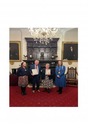 Image for Two Hertford citizens presented with Honorary Freedom of Hertford