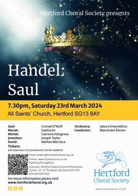 Image for Hertford Choral Society - Handel: Saul