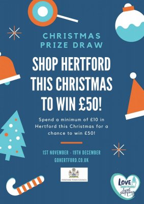 Image for HERTFORD CHRISTMAS PRIZE DRAW - Win £50 to spend in Hertford this Christmas