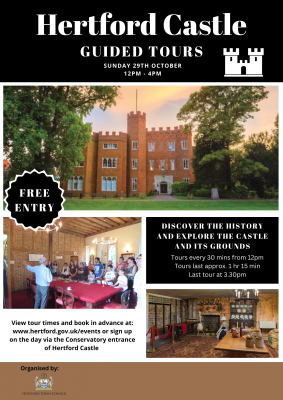Image for Hertford Castle Open Day and Guided Tours - Sunday 29th October 12noon – 4pm
