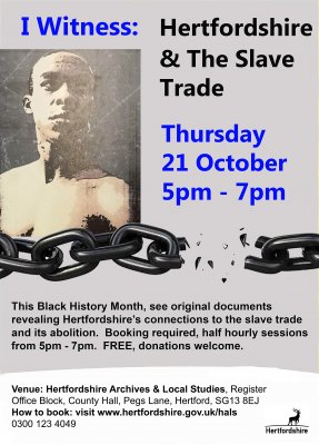 Image for I Witness: Hertfordshire and the Slave Trade