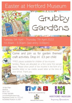 Image for Easter at Hertford Museum - Grubby Gardens