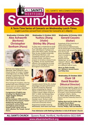 Image for Soundbites Wednesday Lunchtime Concerts.