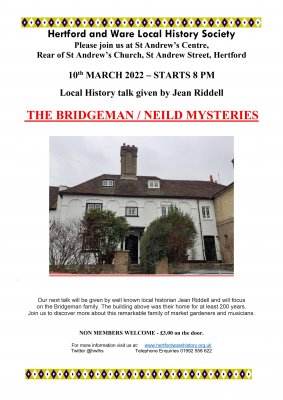 Image for The Bridgeman / Neild Mysteries - Hertford and Ware Local History Society