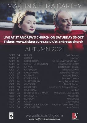 Image for Folk at St Andrew's - Martin and Eliza Carthy - Cancelled
