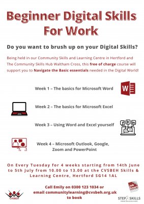 Image for CVSBEH Course - Beginner Digital Skills For Work