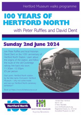 Image for Hertford Museum Walks Programme -  100th anniversary of Hertford North