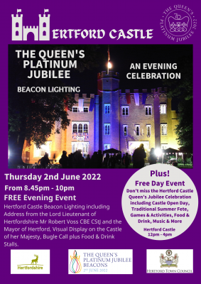 Image for The Queen's Platinum Jubilee Beacon Lighting at Hertford Castle