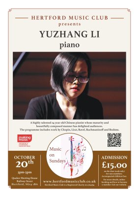 Image for Hertford Music Club - Yuzhang Li