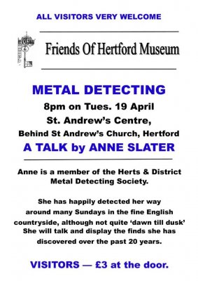 Image for FOHM – Metal Detecting: A Talk By Anne Slater