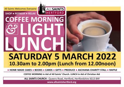 Image for Coffee Morning & Light Lunch
