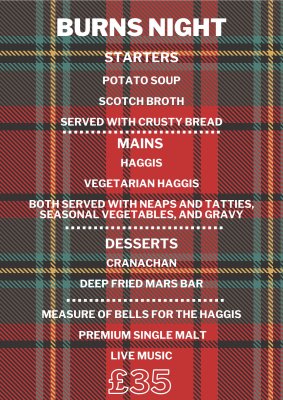 Image for Burns Night at The Hertford Club