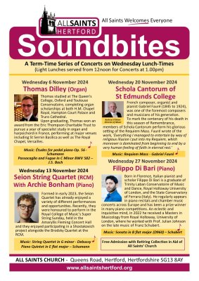 Image for Soundbites - Wednesday Lunch Time Concerts