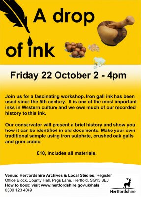 Image for Hertfordshire Archives & Local Studies  - A Drop of Ink